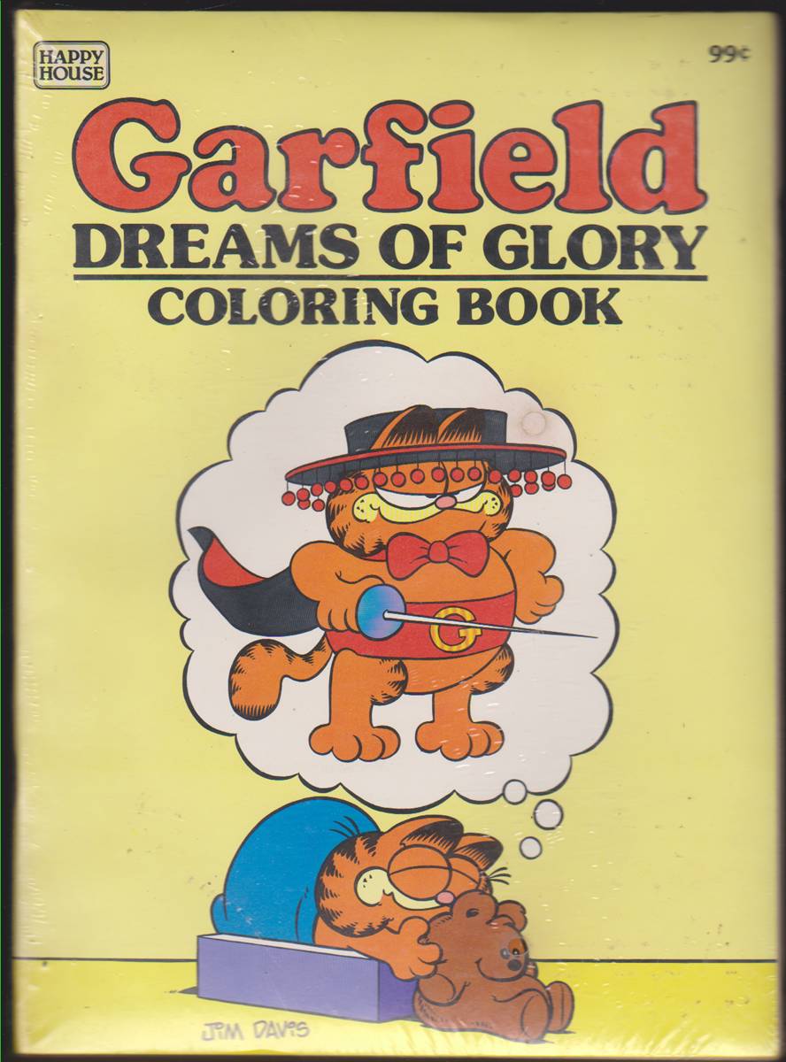 GARFIELD DREAMS OF GLORY COLORING BOOK / GARFIELD SHAPES UP COLORING ...